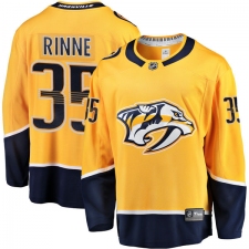 Men's Nashville Predators #35 Pekka Rinne Fanatics Branded Gold Home Breakaway NHL Jersey