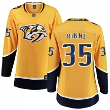 Women's Nashville Predators #35 Pekka Rinne Fanatics Branded Gold Home Breakaway NHL Jersey