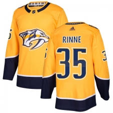 Youth Adidas Nashville Predators #35 Pekka Rinne Authentic Gold Home NHL Jersey