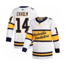 Youth Nashville Predators #14 Mattias Ekholm Authentic White 2020 Winter Classic Hockey Jersey