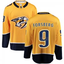 Men's Nashville Predators #9 Filip Forsberg Fanatics Branded Gold Home Breakaway NHL Jersey