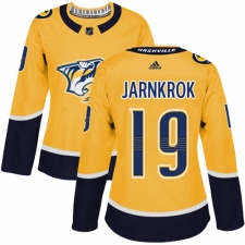 Women's Adidas Nashville Predators #19 Calle Jarnkrok Authentic Gold Home NHL Jersey