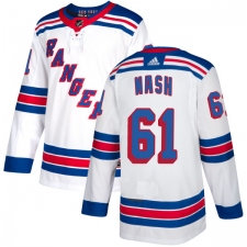 Men's Reebok New York Rangers #61 Rick Nash Authentic White Away NHL Jersey