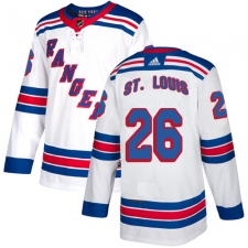 Women's Reebok New York Rangers #26 Martin St. Louis Authentic White Away NHL Jersey
