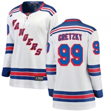 Women's New York Rangers #99 Wayne Gretzky Fanatics Branded White Away Breakaway NHL Jersey
