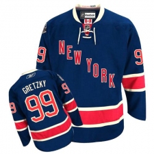 Women's Reebok New York Rangers #99 Wayne Gretzky Authentic Navy Blue Third NHL Jersey