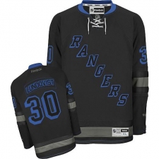 Men's Reebok New York Rangers #30 Henrik Lundqvist Authentic Black Ice NHL Jersey