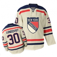Men's Reebok New York Rangers #30 Henrik Lundqvist Authentic Cream 2012 Winter Classic NHL Jersey