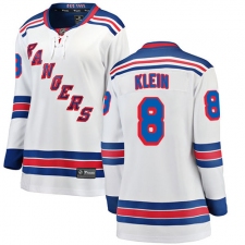 Women's New York Rangers #8 Kevin Klein Fanatics Branded White Away Breakaway NHL Jersey