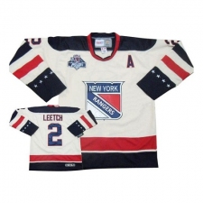 Men's Reebok New York Rangers #2 Brian Leetch Premier White 2012 Winter Classic NHL Jersey
