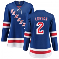 Women's New York Rangers #2 Brian Leetch Fanatics Branded Royal Blue Home Breakaway NHL Jersey
