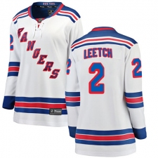 Women's New York Rangers #2 Brian Leetch Fanatics Branded White Away Breakaway NHL Jersey