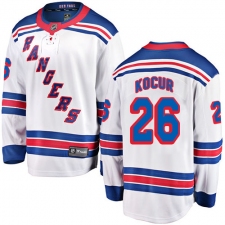 Men's New York Rangers #26 Joe Kocur Fanatics Branded White Away Breakaway NHL Jersey