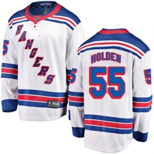 Youth New York Rangers #55 Nick Holden Fanatics Branded White Away Breakaway NHL Jersey