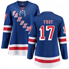 Women's New York Rangers #17 Jesper Fast Fanatics Branded Royal Blue Home Breakaway NHL Jersey