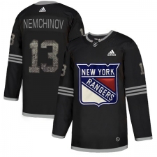 Men's Adidas New York Rangers #13 Sergei Nemchinov Black Authentic Classic Stitched NHL Jersey