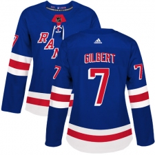 Women's Adidas New York Rangers #7 Rod Gilbert Authentic Royal Blue Home NHL Jersey