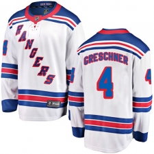 Youth New York Rangers #4 Ron Greschner Fanatics Branded White Away Breakaway NHL Jersey