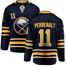 Men's Buffalo Sabres #11 Gilbert Perreault Fanatics Branded Navy Blue Home Breakaway NHL Jersey