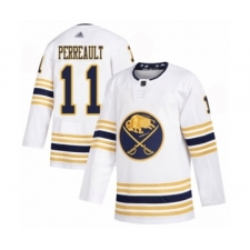 Youth Buffalo Sabres #11 Gilbert Perreault Authentic White 50th Season Hockey Jersey