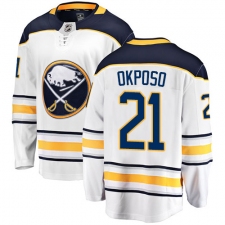 Men's Buffalo Sabres #21 Kyle Okposo Fanatics Branded White Away Breakaway NHL Jersey
