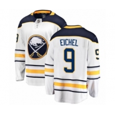 Men's Buffalo Sabres #9 Jack Eichel Fanatics Branded White Away Breakaway NHL Jersey