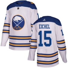 Youth Adidas Buffalo Sabres #15 Jack Eichel Authentic White 2018 Winter Classic NHL Jersey