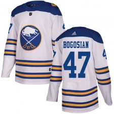 Youth Adidas Buffalo Sabres #47 Zach Bogosian Authentic White 2018 Winter Classic NHL Jersey