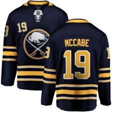 Men's Buffalo Sabres #19 Jake McCabe Fanatics Branded Navy Blue Home Breakaway NHL Jersey