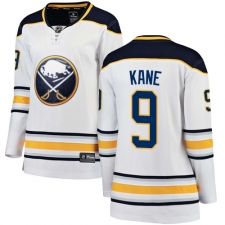 Women's Buffalo Sabres #9 Evander Kane Fanatics Branded White Away Breakaway NHL Jersey