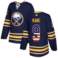 Youth Adidas Buffalo Sabres #9 Evander Kane Authentic Navy Blue USA Flag Fashion NHL Jersey