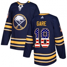 Men's Adidas Buffalo Sabres #18 Danny Gare Authentic Navy Blue USA Flag Fashion NHL Jersey