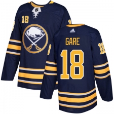 Youth Adidas Buffalo Sabres #18 Danny Gare Authentic Navy Blue Home NHL Jersey