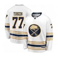 Men's Buffalo Sabres #77 Pierre Turgeon Fanatics Branded White 50th Season Breakaway Hockey Jersey
