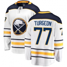 Men's Buffalo Sabres #77 Pierre Turgeon Fanatics Branded White Away Breakaway NHL Jersey
