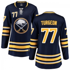 Women's Buffalo Sabres #77 Pierre Turgeon Fanatics Branded Navy Blue Home Breakaway NHL Jersey