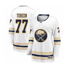 Women's Buffalo Sabres #77 Pierre Turgeon Fanatics Branded White 50th Season Breakaway Hockey Jersey