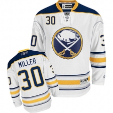 Men's Reebok Buffalo Sabres #30 Ryan Miller Authentic White Away NHL Jersey