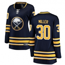 Women's Buffalo Sabres #30 Ryan Miller Fanatics Branded Navy Blue Home Breakaway NHL Jersey
