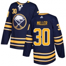 Youth Adidas Buffalo Sabres #30 Ryan Miller Premier Navy Blue Home NHL Jersey