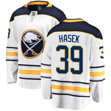 Men's Buffalo Sabres #39 Dominik Hasek Fanatics Branded White Away Breakaway NHL Jersey