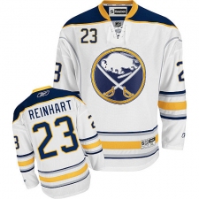 Youth Reebok Buffalo Sabres #23 Sam Reinhart Authentic White Away NHL Jersey