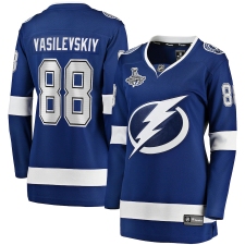Women's Tampa Bay Lightning #88 Andrei Vasilevskiy Fanatics Branded Blue Home 2020 Stanley Cup Champions Breakaway Jersey