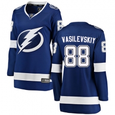 Women's Tampa Bay Lightning #88 Andrei Vasilevskiy Fanatics Branded Royal Blue Home Breakaway NHL Jersey