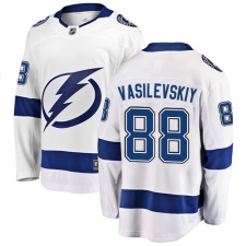 Youth Tampa Bay Lightning #88 Andrei Vasilevskiy Fanatics Branded White Away Breakaway NHL Jersey