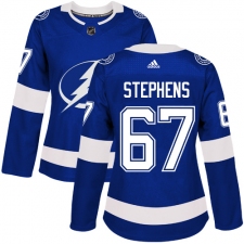 Women's Adidas Tampa Bay Lightning #67 Mitchell Stephens Authentic Royal Blue Home NHL Jersey