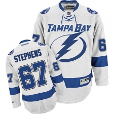 Women's Reebok Tampa Bay Lightning #67 Mitchell Stephens Authentic White Away NHL Jersey