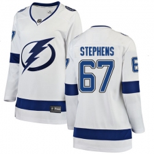 Women's Tampa Bay Lightning #67 Mitchell Stephens Fanatics Branded White Away Breakaway NHL Jersey