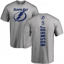 NHL Adidas Tampa Bay Lightning #9 Tyler Johnson Ash Backer T-Shirt