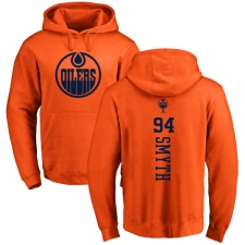 NHL Adidas Edmonton Oilers #94 Ryan Smyth Orange One Color Backer Pullover Hoodie